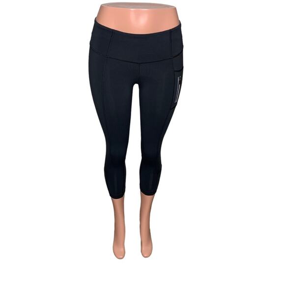 Lululemon Ankle Leggings Size 4 Front Zipper Pocket - Picture 1 of 15